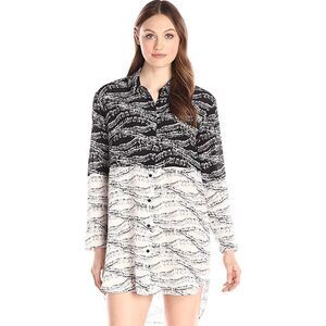 FRENCH CONNECTION SAFETY PIN WASHED SILK DRESS